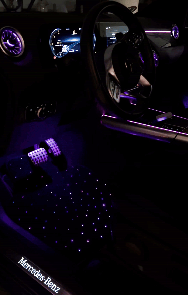 Auto-Fußmatten mit LED-Sternenhimmel – leuchtende Atmosphäre für dein Fahrzeug - Glow Your Dreams