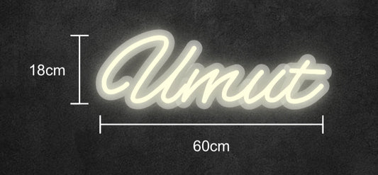 Personalisierbares Neon - LED - Schild in Pink, ideal als Wanddekoration für Wohnzimmer oder Geschäftsräume