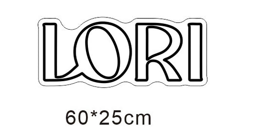 LED Neonschild: LORI - 60x25cm - Kaltweiß