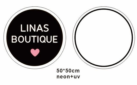 Personalisierbares Neon - LED - Schild in Pink, ideal als Wanddekoration für Wohnzimmer oder Geschäftsräume