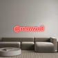 Personalisierbares Neon - LED - Schild in Pink, ideal als Wanddekoration für Wohnzimmer oder Geschäftsräume