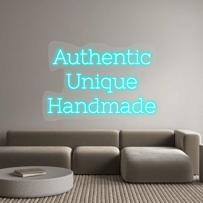 Personalisierbares Neon - LED - Schild in Pink, ideal als Wanddekoration für Wohnzimmer oder Geschäftsräume