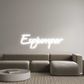 Personalisierbares Neon - LED - Schild in Pink, ideal als Wanddekoration für Wohnzimmer oder Geschäftsräume