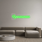 Personalisierbares Neon - LED - Schild in Pink, ideal als Wanddekoration für Wohnzimmer oder Geschäftsräume
