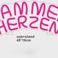 Personalisierbares Neon - LED - Schild in Pink, ideal als Wanddekoration für Wohnzimmer oder Geschäftsräume