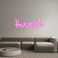 Personalisierbares Neon - LED - Schild in Pink, ideal als Wanddekoration für Wohnzimmer oder Geschäftsräume
