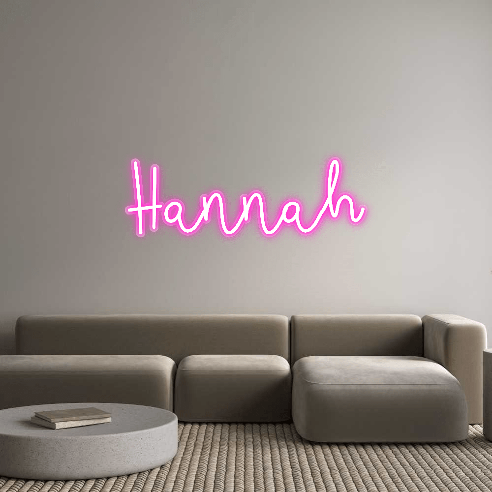 Personalisierbares Neon - LED - Schild in Pink, ideal als Wanddekoration für Wohnzimmer oder Geschäftsräume