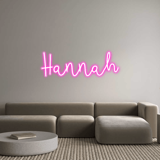 Personalisierbares Neon - LED - Schild in Pink, ideal als Wanddekoration für Wohnzimmer oder Geschäftsräume
