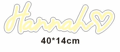 Personalisierbares Neon - LED - Schild in Pink, ideal als Wanddekoration für Wohnzimmer oder Geschäftsräume