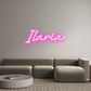 Personalisierbares Neon - LED - Schild in Pink, ideal als Wanddekoration für Wohnzimmer oder Geschäftsräume