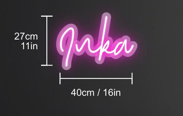 Personalisierbares Neon - LED - Schild in Pink, ideal als Wanddekoration für Wohnzimmer oder Geschäftsräume
