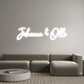 Personalisierbares Neon - LED - Schild in Pink, ideal als Wanddekoration für Wohnzimmer oder Geschäftsräume
