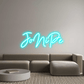 Personalisierbares Neon - LED - Schild in Pink, ideal als Wanddekoration für Wohnzimmer oder Geschäftsräume