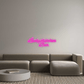 Personalisierbares Neon - LED - Schild in Pink, ideal als Wanddekoration für Wohnzimmer oder Geschäftsräume