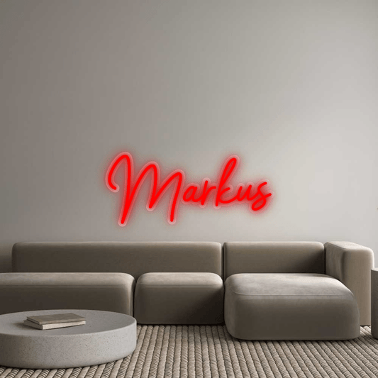 Personalisierbares Neon - LED - Schild in Pink, ideal als Wanddekoration für Wohnzimmer oder Geschäftsräume