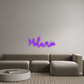 Personalisierbares Neon - LED - Schild in Pink, ideal als Wanddekoration für Wohnzimmer oder Geschäftsräume
