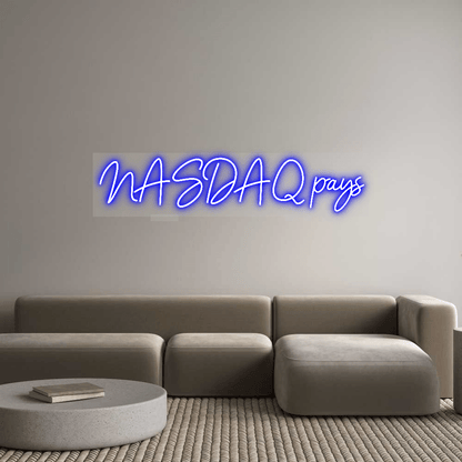 Personalisierbares Neon - LED - Schild in Pink, ideal als Wanddekoration für Wohnzimmer oder Geschäftsräume