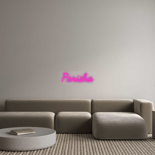 Personalisierbares Neon - LED - Schild in Pink, ideal als Wanddekoration für Wohnzimmer oder Geschäftsräume