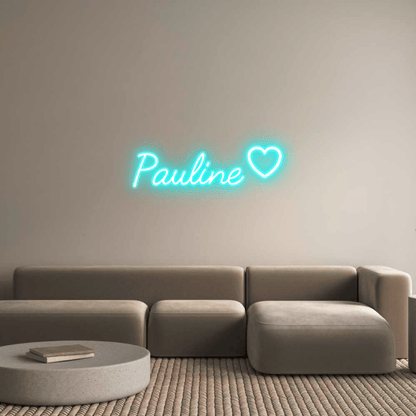 Personalisierbares Neon - LED - Schild in Pink, ideal als Wanddekoration für Wohnzimmer oder Geschäftsräume