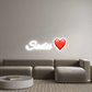 Personalisierbares Neon - LED - Schild in Pink, ideal als Wanddekoration für Wohnzimmer oder Geschäftsräume