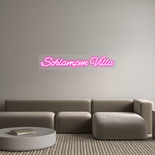 Personalisierbares Neon - LED - Schild in Pink, ideal als Wanddekoration für Wohnzimmer oder Geschäftsräume