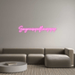 Personalisierbares Neon - LED - Schild in Pink, ideal als Wanddekoration für Wohnzimmer oder Geschäftsräume
