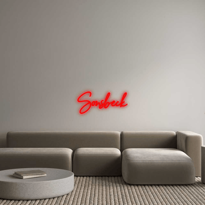 Personalisierbares Neon - LED - Schild in Pink, ideal als Wanddekoration für Wohnzimmer oder Geschäftsräume