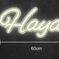 Personalisierbares Neon - LED - Schild in Pink, ideal als Wanddekoration für Wohnzimmer oder Geschäftsräume