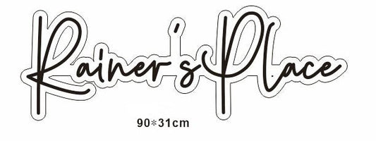 Personalisierbares Neon - LED - Schild in Pink, ideal als Wanddekoration für Wohnzimmer oder Geschäftsräume